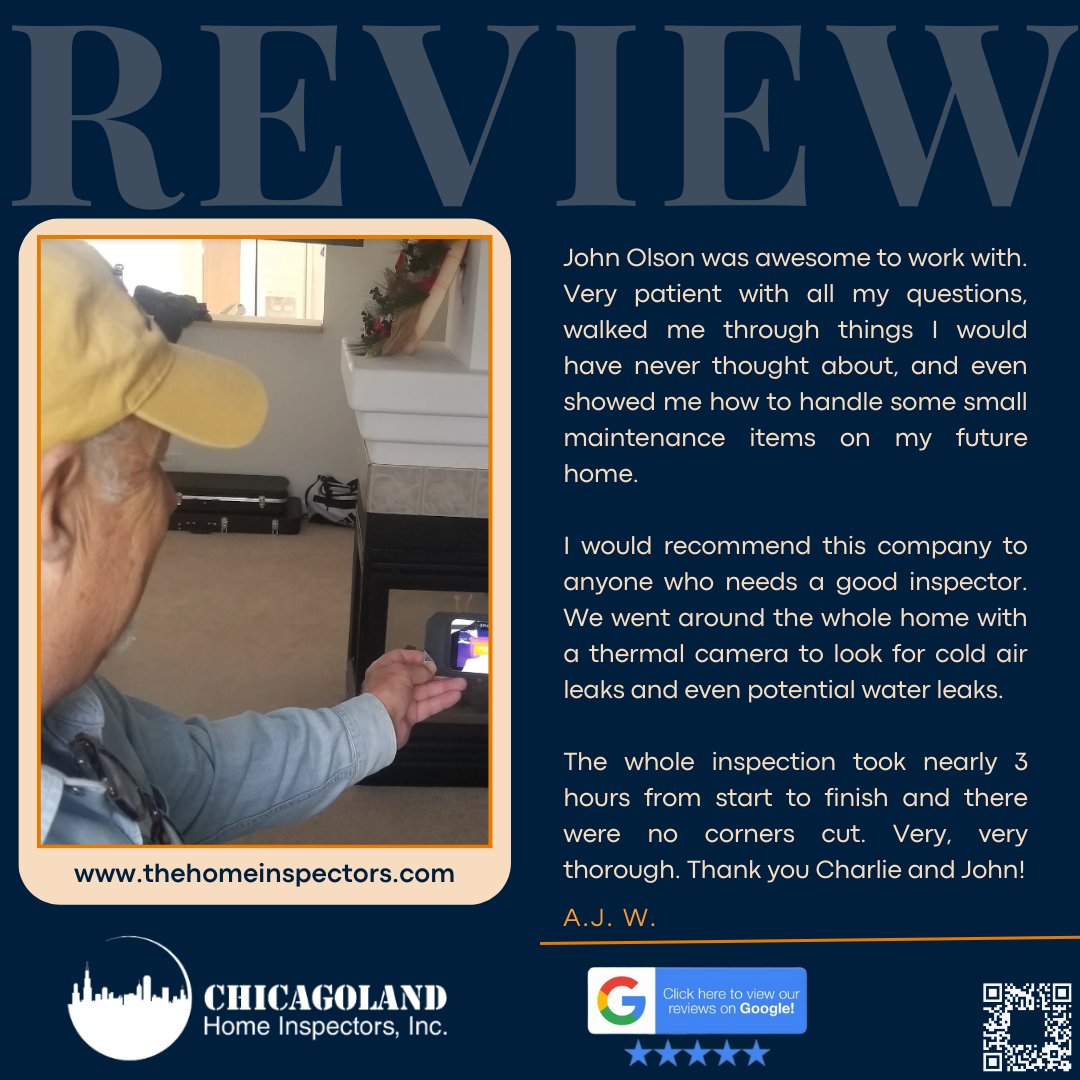 Thank you for noticing our commitment to excellence. Our inspector, your real estate agent, and I reiterate our commitment to homebuyer confidence. Service is always good, as seen by your satisfaction.

#homeinspection #YouAlwaysGetMore #fivestarreviews