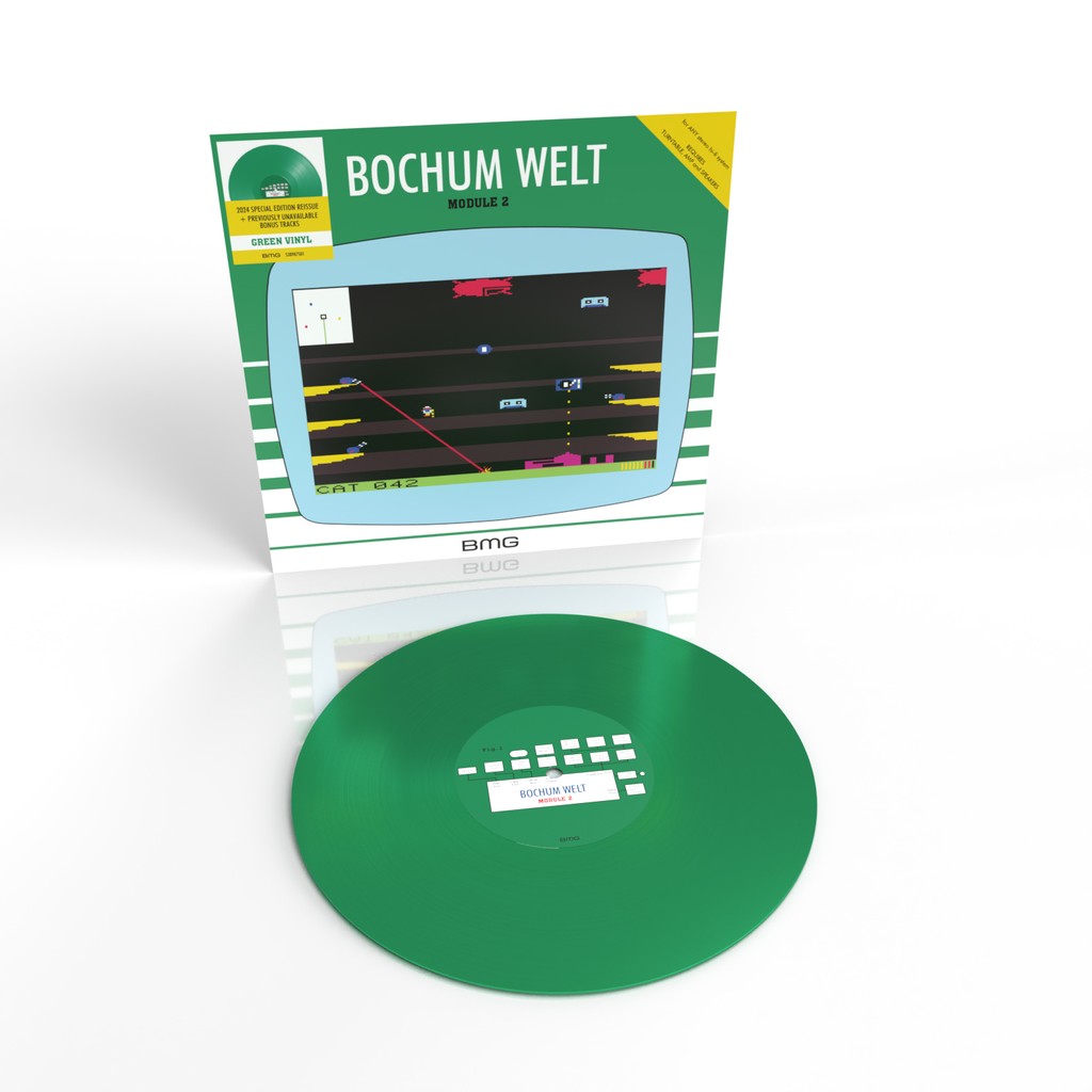 Pre-Order Now: Bochum Welt - Module 2 BMG bleep.com/release/453690 + Green vinyl + Features five previously unreleased tracks including two live in London performances + 2024 re-issue of highly sought after record originally released on Aphex Twin’s Rephlex imprint in 1996