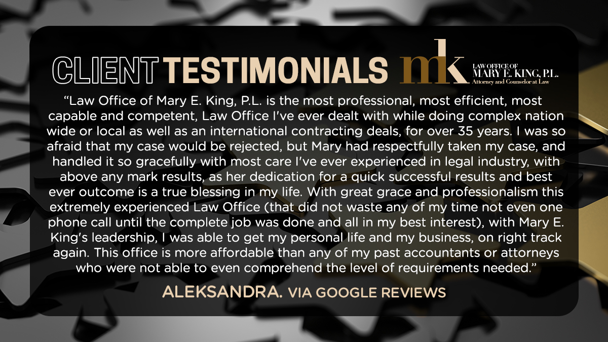 Dear Aleksandra, thank you for recommending us in your review! We’re glad we made your experience with us a great one and will be happy to help you again soon.

#clientreview #taxattorney #estateplanning #probate #wills #POA #florida