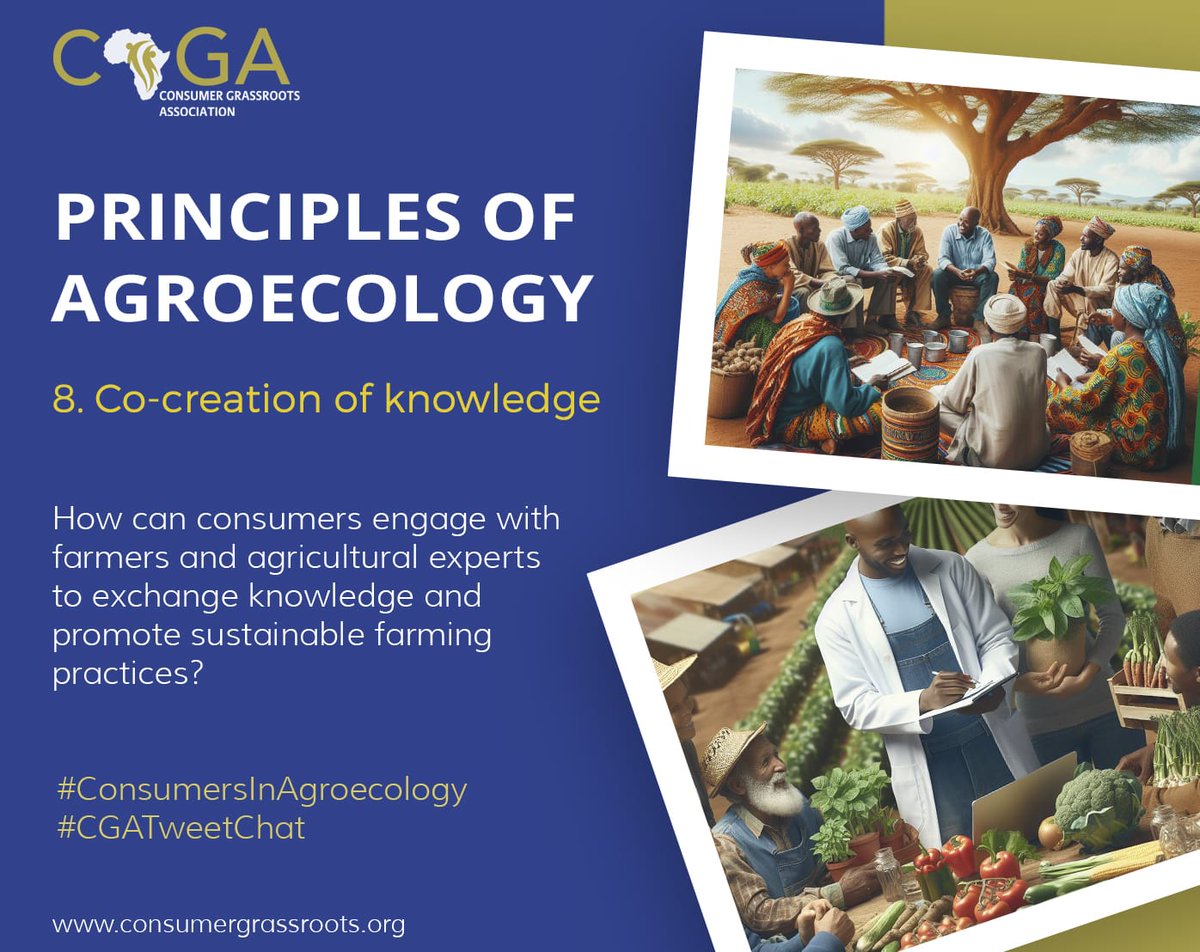 Consumers_Kenya's tweet photo. Co-creation of knowledge: How can consumers actively engage with and learn from farmers, researchers, and other stakeholders to better understand agroecological principles and support their implementation? #Agroecology #CoCreationOfKnowledge #ConsumersInAgroecology https://t.co/jZV1KyfWfr