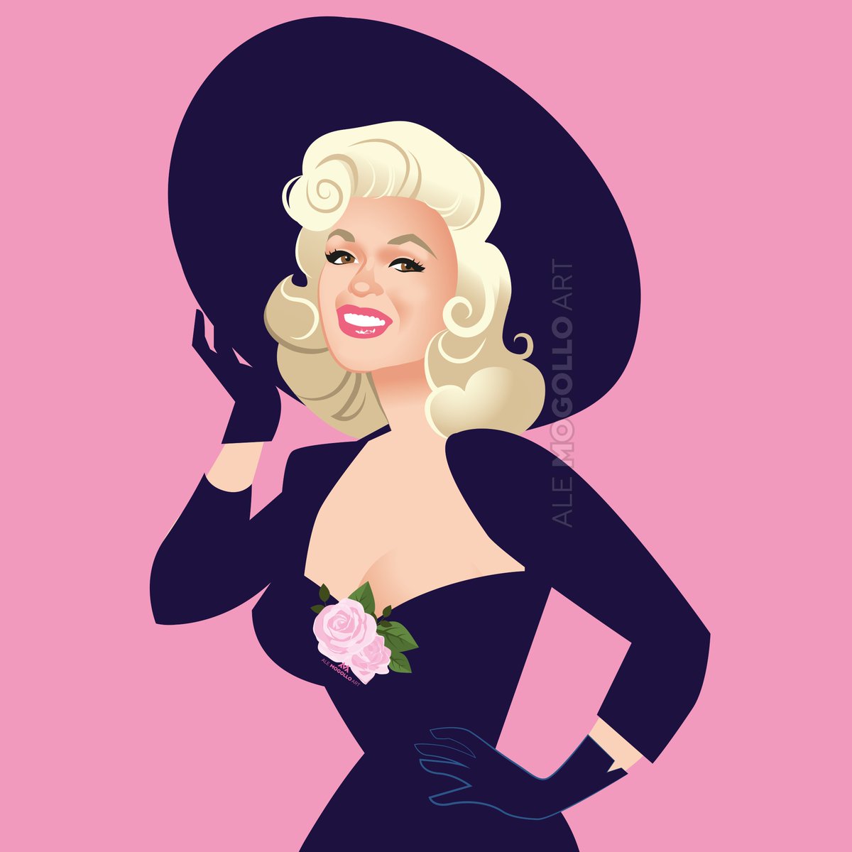 'She can't help it, the girl can't help it“ Remembering the wonderful Jayne Mansfield on her birthday. Simply 'The girl can't help it' 🤪 #jaynemansfield #thegirlcanthelpit #oldhollywood #TCMParty #alejandromogolloart