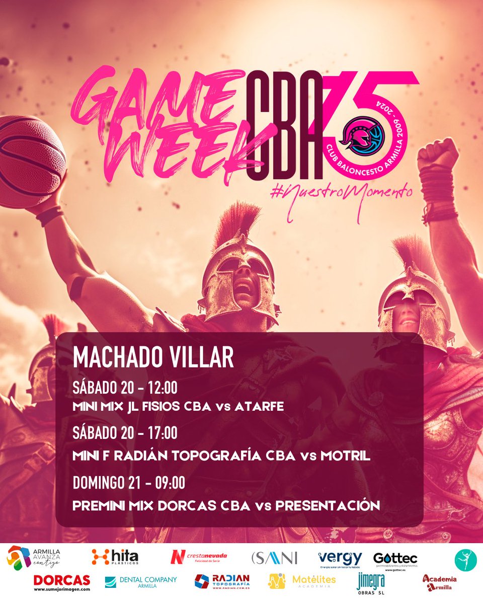 ARMILLACB's tweet photo. 🏀 Cartel para este #FindeCBA.
Nuestra #CanteraCBA vuelve a las canchas, una semana más.
⛹🏼♀️⛹🏻♂️
¡Mucha suerte a todos los equipos en sus partidos! 🍀
#FamiliaCBA #CulturaCBA #AdnCBA #nuestromomento https://t.co/K1V7dnAYWm