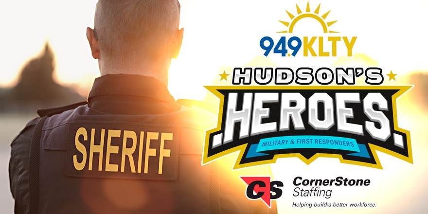 Tell us about your frontline hero🎖️! Once a month, 94.9 KLTY’s “Starlene & Hudson in the Morning” will honor someone as part of 'Hudson's Heroes' along with a $1,000 gift 🎁from CornerStone Staffing!

Learn more ➡️ ow.ly/O6il50Pgast