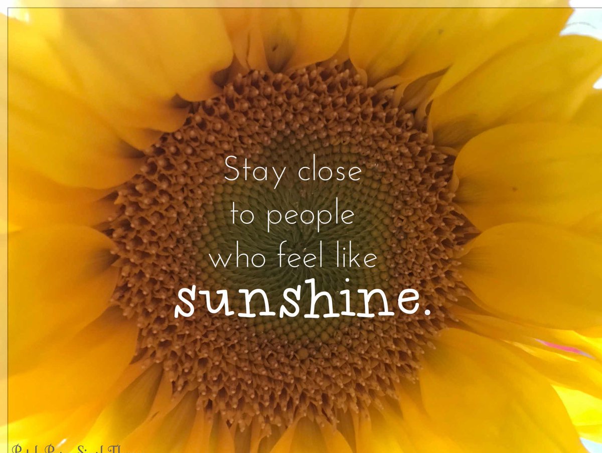 Friday Friendly Reminder… Stay close to people who feel like sunshine ☀️ #FF #FridayFeeling #Fridayvibe