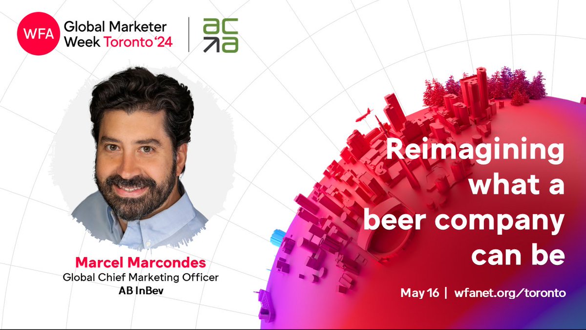 WFA (@wfamarketers) on Twitter photo 🔴🍻On May 16, two-time Cannes Creative Marketer of the Year, <a href="/MarcelMarcondes/">Marcel P Marcondes</a>, will take to the Global Marketer Conference stage in #Toronto and share with us one of the most inspiring stories of a company transformation driven by #marketing. 🔴🍻On May 16, two-time Cannes Creative Marketer of the Year, <a href="/MarcelMarcondes/">Marcel P Marcondes</a>, will take to the Global Marketer Conference stage in #Toronto and share with us one of the most inspiring stories of a company transformation driven by #marketing.