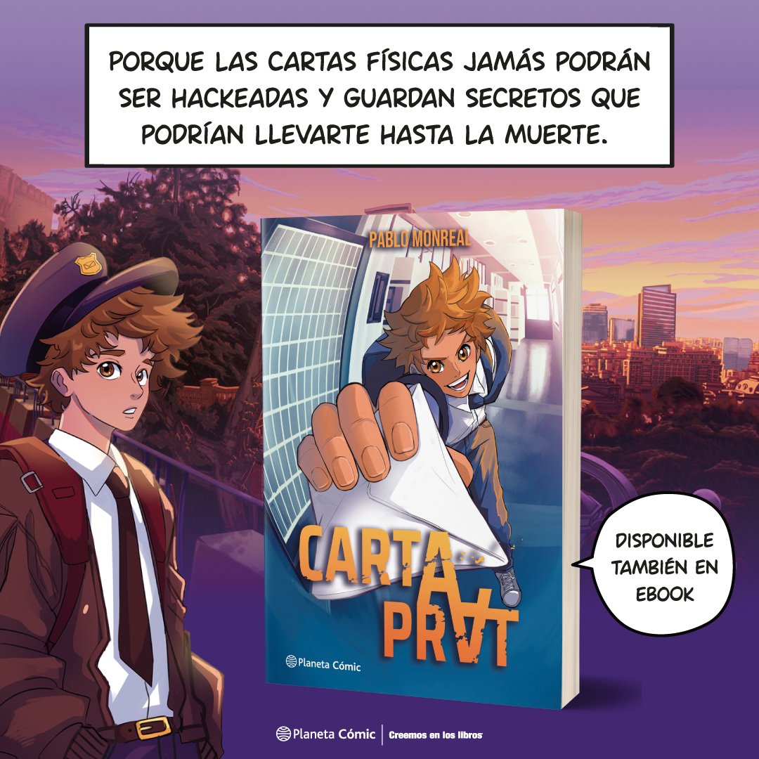 Cartas, notas de amenazas, amigos y hackers se conectan en una intrigante trama en la que sus personajes descubrirán lo mejor y lo peor de sus compañeros de curso.

✉️ 'Carta Prat', cómic creado por Pablo Monreal, está disponible en librerías.

#CreemosEnLosLibros 📚 @monrealop