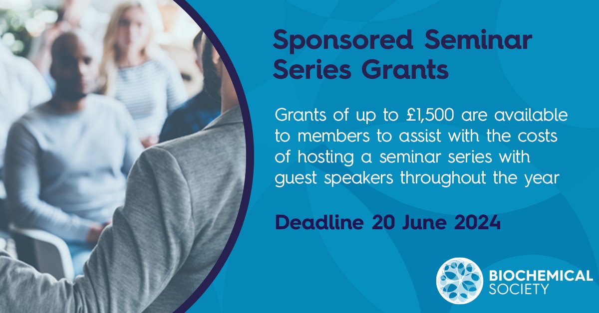 Secure renowned speakers to share their latest research and inspire your students through the support of our Sponsored Seminar Series Grants. With grants of up to £1,500 available, find out how to enhance your institution's seminar series today! ow.ly/QivJ50Rg5pF