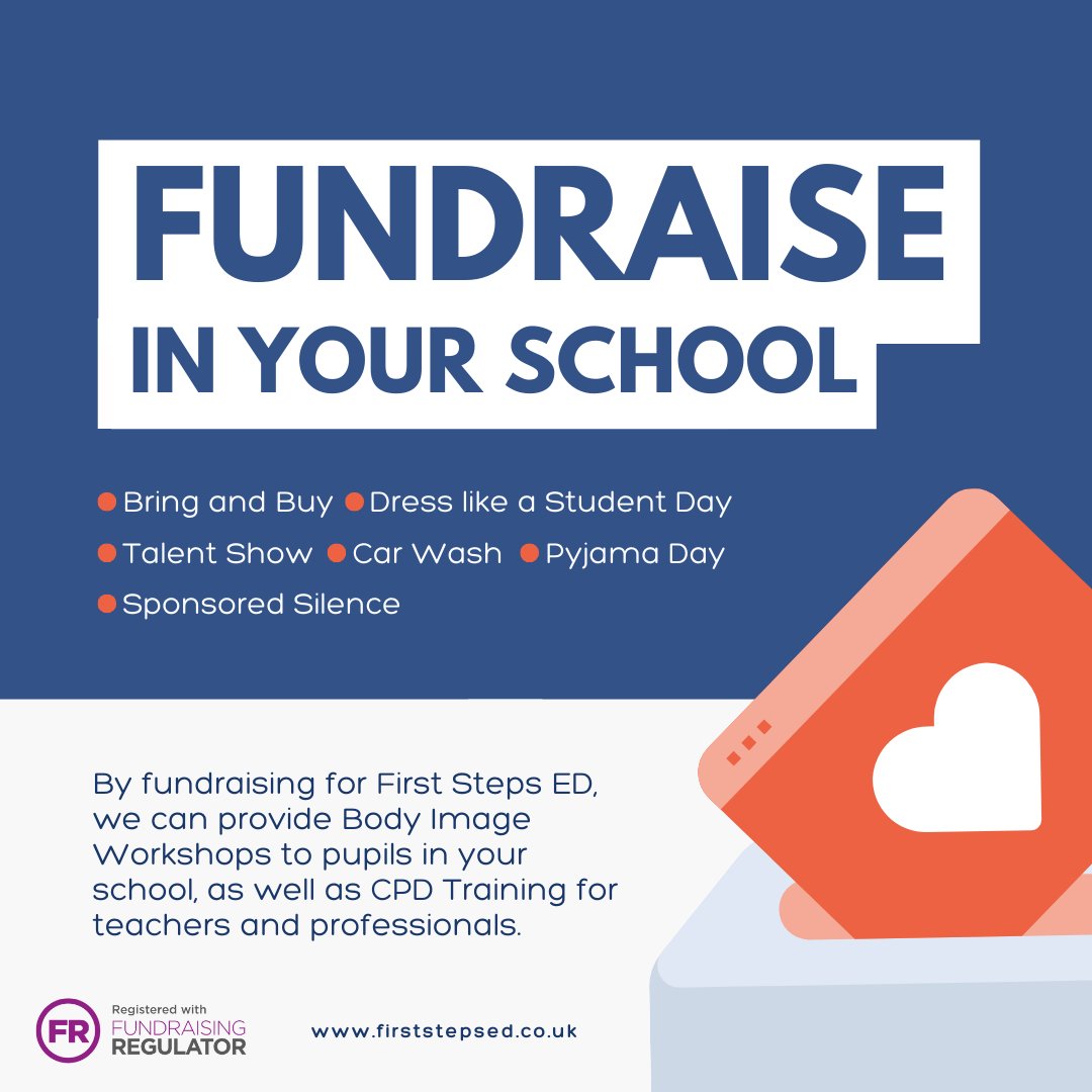 By raising vital funds for First Steps ED, we can form an ongoing partnership with your school providing your pupils and staff with: ✅ Exclusive access to workshops and speakers ✅ Dedicated support from our fundraising team ✅ CPD-accredited training for professionals.