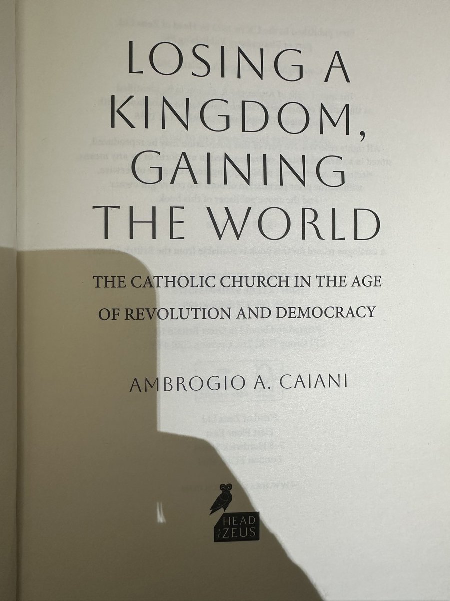 A curate’s egg of a book - good in parts. Interesting to note that it was ultramontanists who were known as liberals in the 1830s for advocating the papacy power lay in its spiritual authority and should divorce from the crowns of Europe.