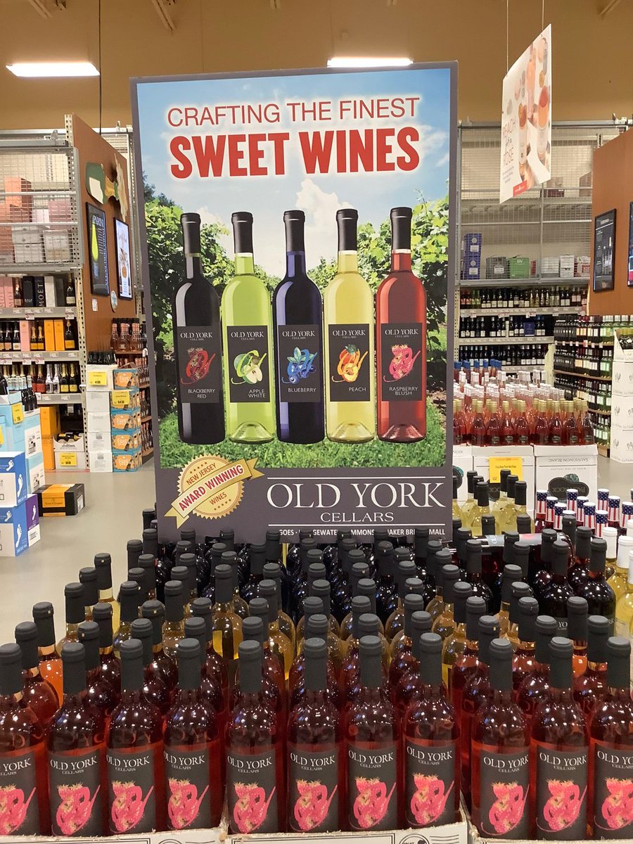 Can't get to the winery for your sweet wine craving?  Stop in at any NJ Wegmans for all of our Sweet Wines.
Find a Wegmans near you - oldyorkcellars.com/find-our-wines/