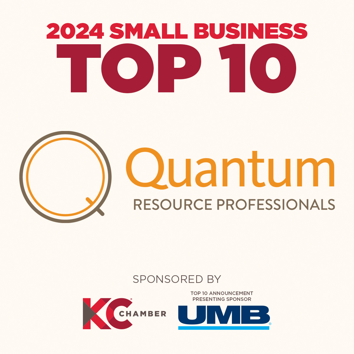 The moment you all have been anticipating has arrived! It's time to reveal which companies have been selected as our Top 10 Small Businesses. Without further ado, the first company announced as a Top 10 Small Business for 2024 is @Quantum_Pros. Congratulations!