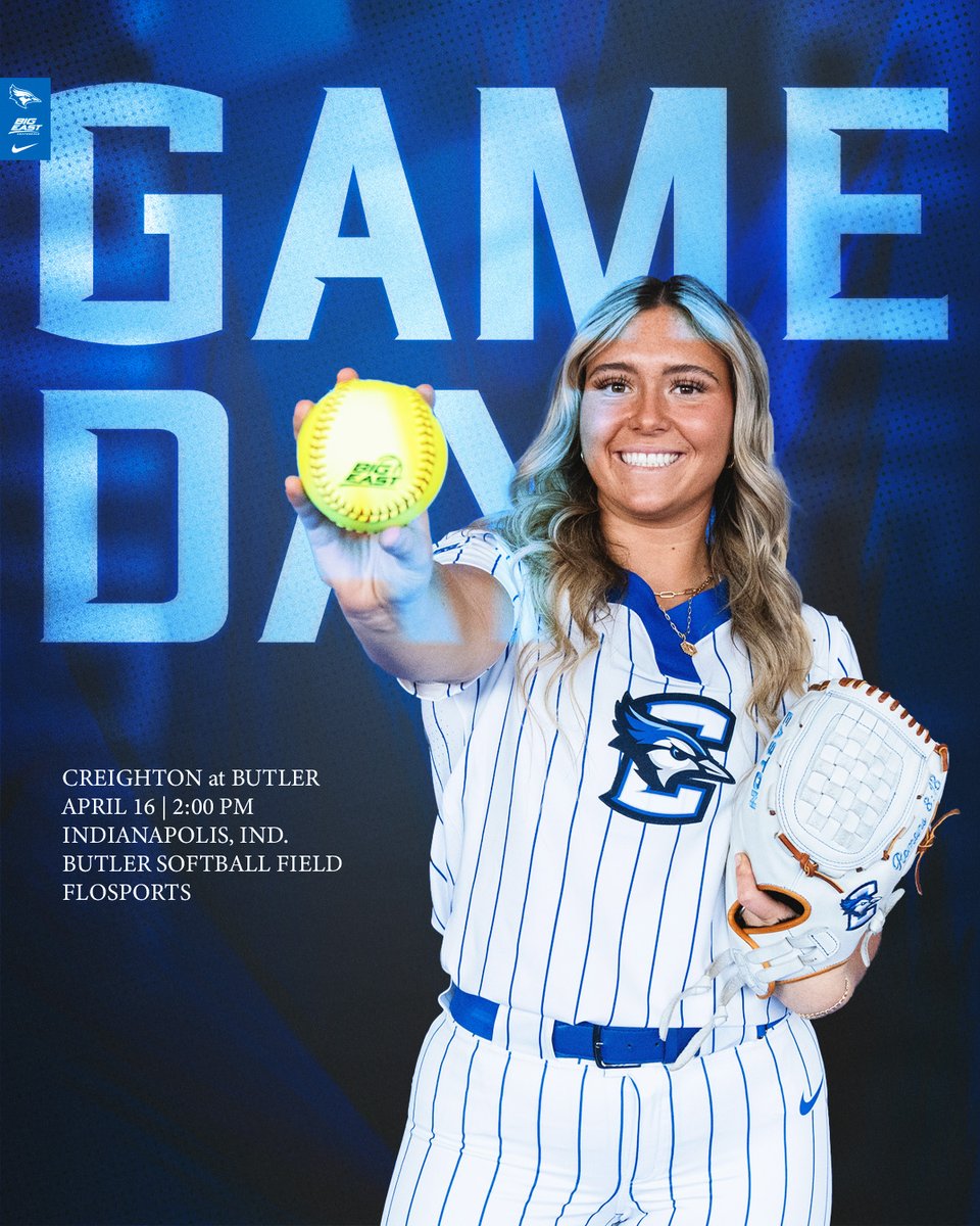 GAME DAY!! 🆚 at Butler ⏰ 2:00 P.M. 📍Indianapolis, Ind. (Butler Softball Field) 📺 FloSports 🔗linktr.ee/bluejaysoftball #GoJays