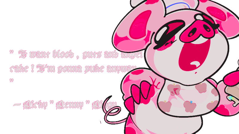 ᅠ
ᅠ 
ᅠ⠀ ⠀* ⠀ 𝓗𝑼𝑵𝑮𝑹𝒀 ★ 𝓗𝑶𝑮 .ᐟ
ᅠ
experiment 0301 &amp;&amp; . most hungry out of all the critters , CANON  &amp;&amp; . HEADCANON'D based portrayal 𝐏𝐈𝐂𝐊𝐘 𝐏𝐈𝐆𝐆𝐘 .