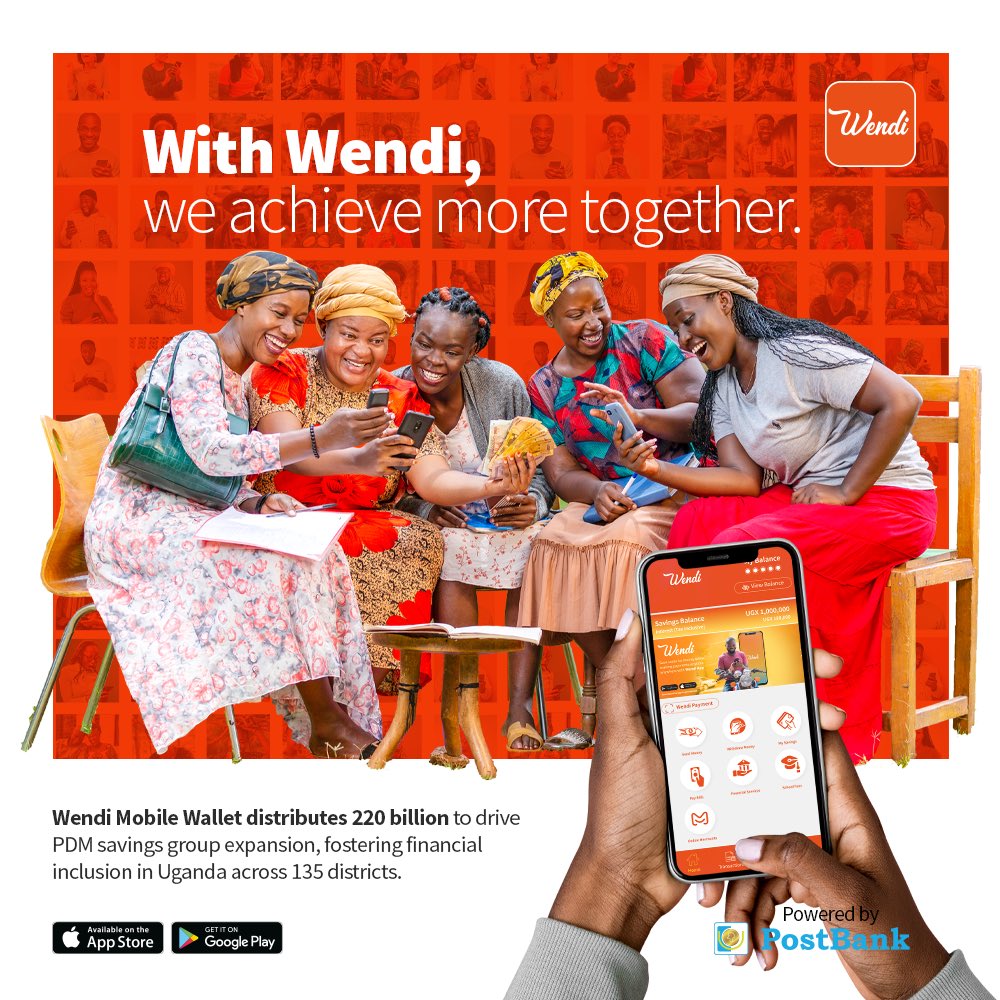 Access your PDM funds anytime, anywhere with Wendi! Enjoy effortless saving, sending and bill payments - all on your phone! Download the Wendi App or dial *229# to register and be a part of this transformative journey towards fostering prosperity for Ugandans. #WendiWallet