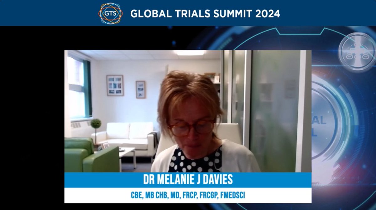 Dr Melanie Davies introducing Dr Javed Butler will be s speaking on EMPACT-MI and Beyond #GTS2024 events.hubilo.com/global-trials-…