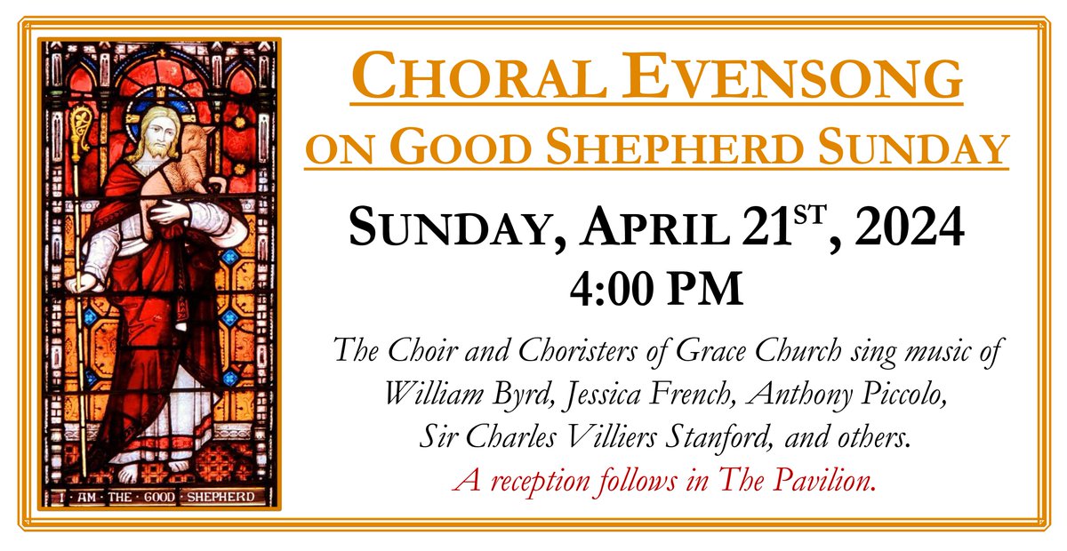 GraceChurchPVD's tweet photo. In addition to our regular 8am and 10am services we have our final Choral Evensong of the choir season this coming Sunday at 4pm as well as Choral Compline at 8pm. We hope you join us! https://t.co/seYIzk1lm6