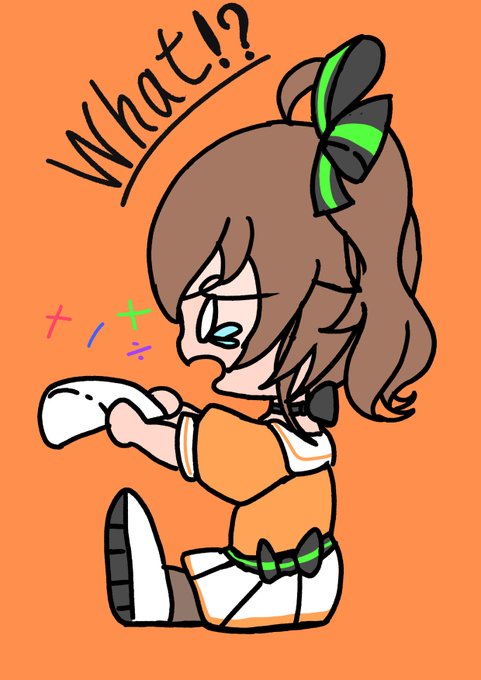 「ahoge orange background」 illustration images(Latest)