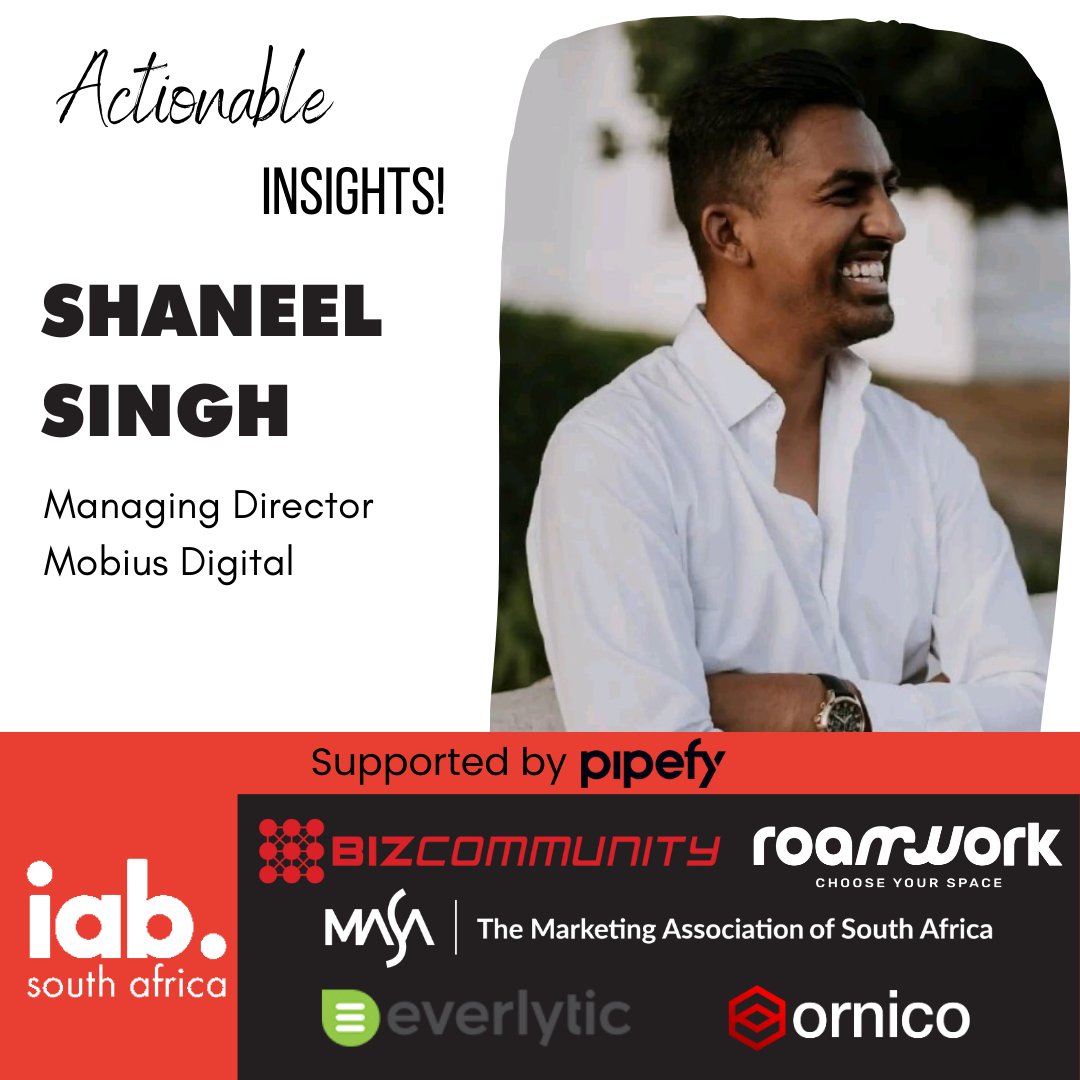 Smart Autmation in the new era. What does that look like? Join us on Thursday, 25 April with  Shaneel Singh, Managing Director at Mobius Digital to explore more. Register now for FREE! bit.ly/3xKQ9rC

#IABSAInsightsSeries #iabsa #actionableinsights #MarketingTrends