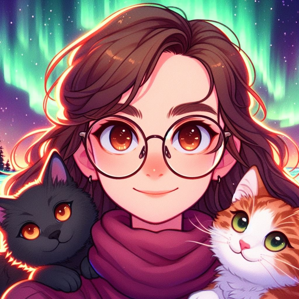 When asked to make an avatar in my @UnconstrainED23 course, of course I had to make sure it really represented me...right down to the Northern Lights and two cats! #AI #techtools #edtech #copilot