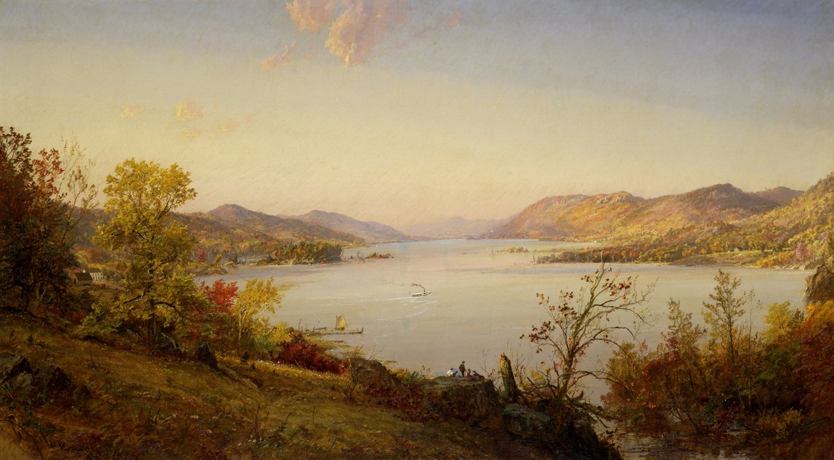 Cro pt 5 #landscapes #painting

Jasper Francis Cropsey
* 1823 Rossville - † 1900 Hastings-on-Hudson
US-american painter.

Greenwood Lake • 1875
Oil on canvas • 76,5 x 136,5 cm

Smithsonian American Art Museum, Washington D.C.
