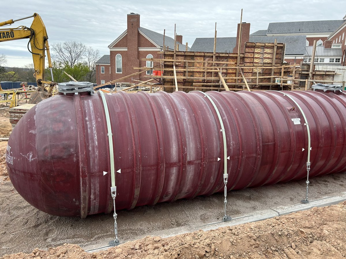 Back to the @YaleDivSchool for the 2nd of 4 FRP tanks as part of our #wastewatertreatmentsystem there. The entire project is part of the @living_future #livingbuildingchallenge and we are so excited to be involved! #wastewater #water #infrastructure #sustainability #yale