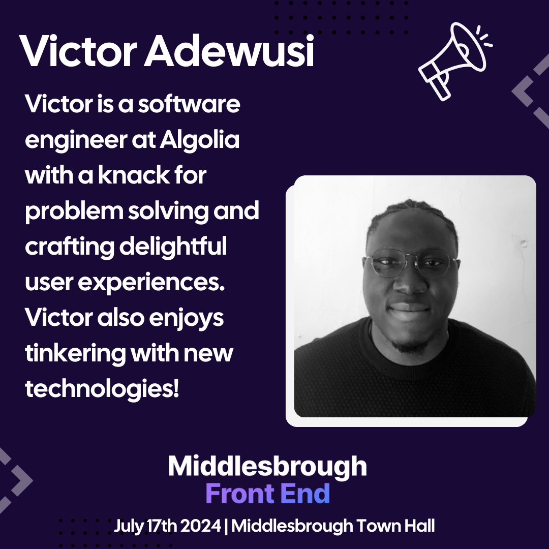 🚀 Next on the MFE24 line-up! Meet Victor, a software engineer at Algolia with a passion for problem-solving and creating delightful user experiences. Join us as he uncovers the untapped potential of web workers to supercharge your web applications! 🎫 middlesbroughfe.co.uk