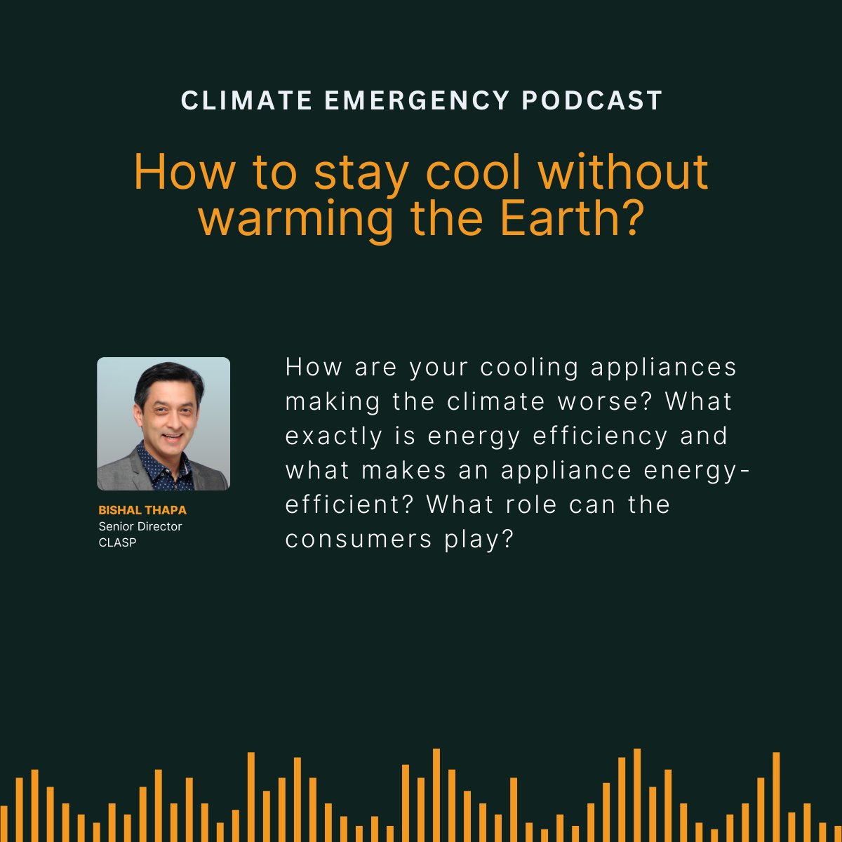 With temperatures soaring globally & demand for cooling on the rise, CLASP’s @BishalThapa5 speaks with @RichhariyaSneha on the pivotal role of energy efficiency in cooling appliances. Tune into @SunoIndia_in's Climate Emergency podcast 👉 sunoindia.in/climate-emerge…