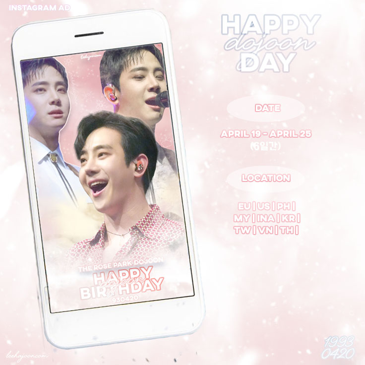 leehajooncom's tweet photo. 𝗵𝗮𝗽𝗽𝘆 𝗱𝗼𝗷𝗼𝗼𝗻 𝗱𝗮𝘆 
- 𝗶𝗻𝘀𝘁𝗮𝗴𝗿𝗮𝗺 𝗮𝗱

🕐24/04/19 - 24/04/25
🌎EU | US | PH | MY | INA | KR | TW | VN | TH

🌺feel free to tag me when you see the ad on Instagram!

#우리_영원한_햇살_박도준 #HappyDojoonDay #박도준 #박도준데이 #OurForeverSunshineDojoon https://t.co/Kmif2fExXk