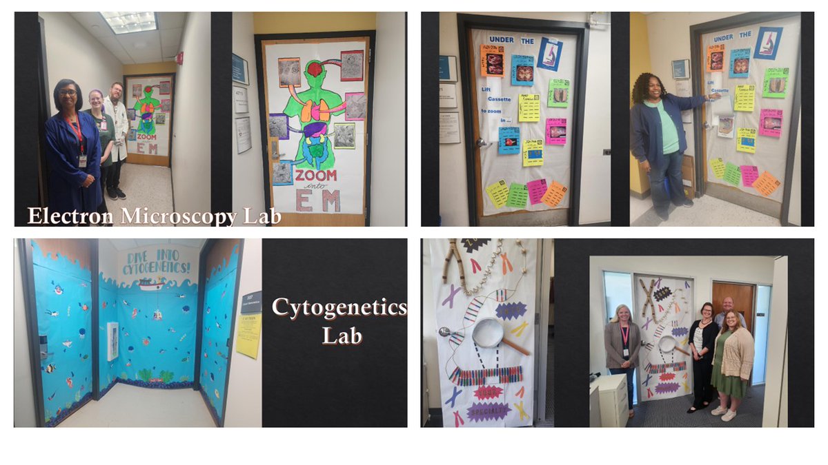 THE LAB IS EVERYTHING! A shout out to all our labs for being 'The Forefront of Saving Lives'. #ASCPLabWeek24 Our labs zoomed into their specialty with a door decorating contest. Picking a winner will be a challenge-but no challenge is too big for us!