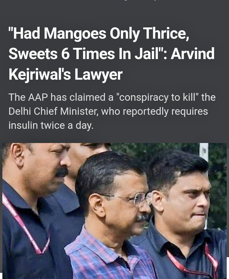 Kejriwal conspiring to K!lL Kejriwal😵‍💫😵‍💫 He should be given Karela not Mangoes....😂😂