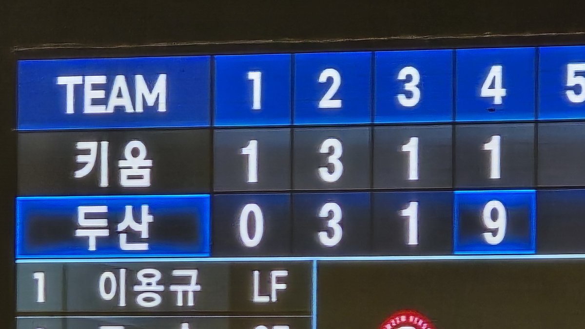 한 회에 9점 잠실을 찢었다. 두산팬 모여라!! ~~~ 오늘같은 날은 파티 파티 !!