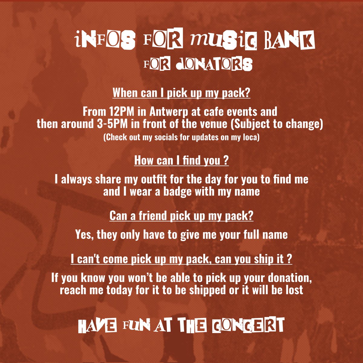 [𝑸&amp;𝑨]
As promised here's the info for tomorrow,
Also please talk to me in English, I'm tired of people reaching me speaking any language assuming I speak it 😭😭😭😭