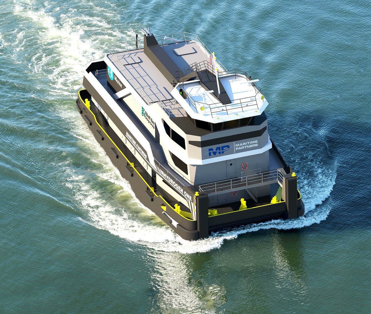 e1Marine's tweet photo. Maritime Partners’ Beau Berthelot highlights #methanol-#hydrogen technology's potential in reducing emissions in @RivieraMaritime. With e1 Marine’s reformer tech, #HydrogenOne generates power on-demand. Read more here: https://t.co/DbksOfnmEM https://t.co/sGcmYFrllY