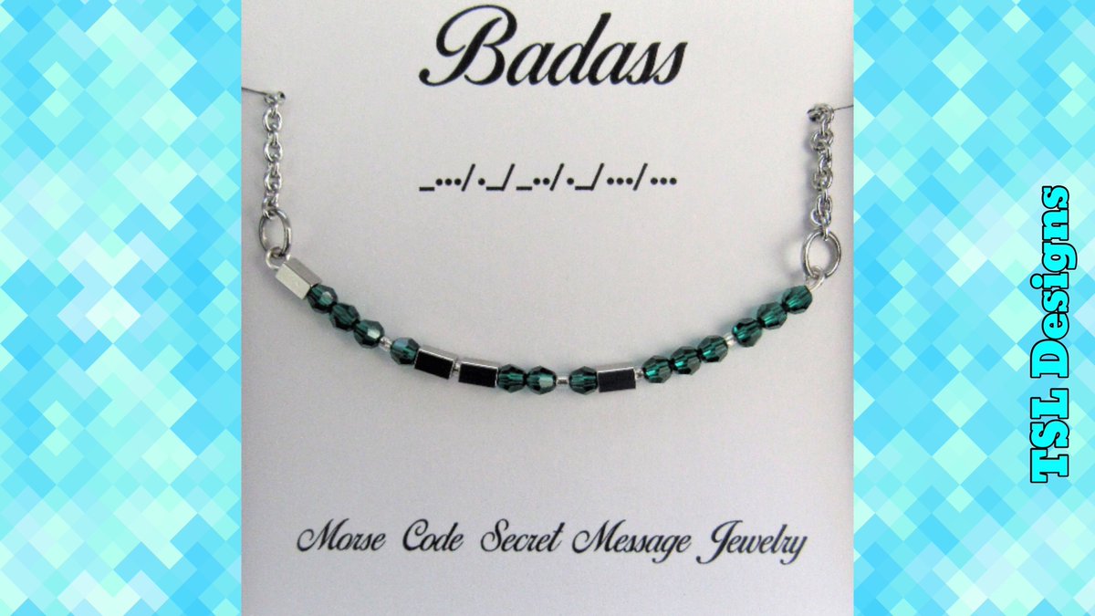 Badass Morse Code Stainless Steel and Crystal Birthstone Delicate Necklace⠀
buff.ly/4997uY8⠀
#necklace #morsecode #morsecodejewelry #morsecodenecklace #handmade #jewelry ##handcrafted #shopsmall #badass #etsy #etsystore #etsyshop #etsyseller #etsyhandmade #etsyjewelry