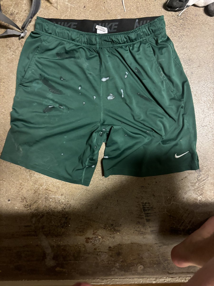 Another locker room load for @csuboy99 - can’t wait for him to wear these jizzstained shorts to the gym 😈 #gearforsale