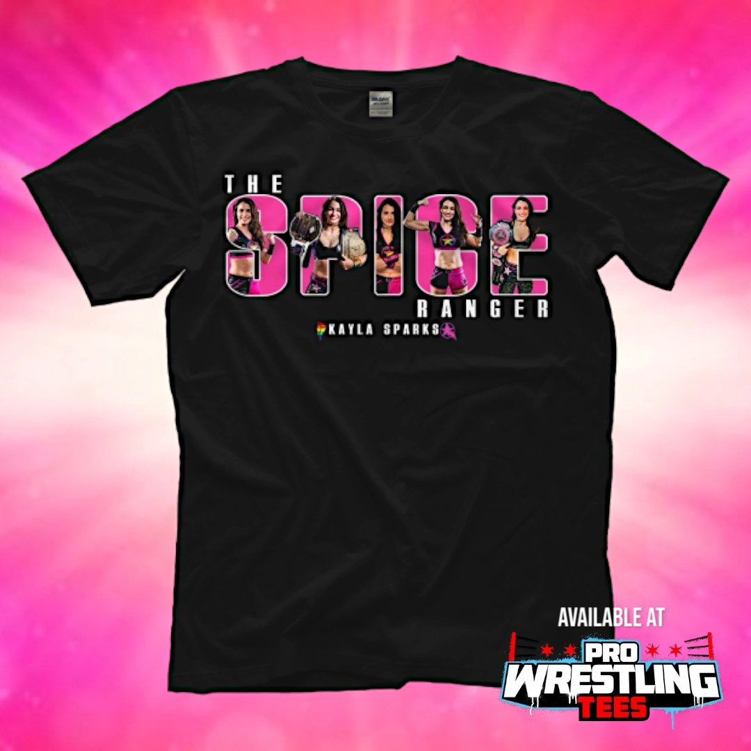 Rock your KAYLA SPARKS merch with PRIDE! ✌️💪 Available exclusively at ProWrestlingTees.com! Get 20% off NOW until April 22nd! No coupon needed! prowrestlingtees.com/wrestler-t-shi…