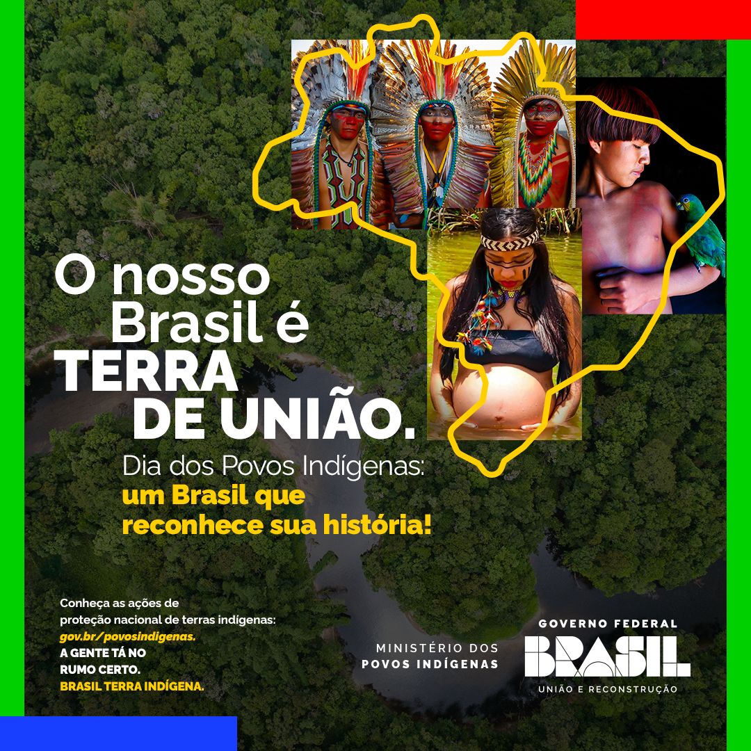 O Brasil é de muitas terras. Terra da diversidade, terra do cuidado e também terra da união. Quando você vê uma floresta, sabe que ali tem muita história e sabedoria. Hoje, são mais de 305 #povosindigenas em nosso país. O Brasil é terra indígena!