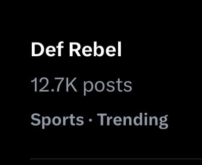 Def Rebel has been trending for the past 24 hours.
