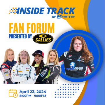 🦁FAN FORRUUMMM The first Fan Forum Presented by @CalliesPerforma is this Tuesday, April 23 at 8pmEST for @ShiftUpNow members! You get the chance to hear more and ask questions from: - @PippaMann - @M1cheleAbbate - Loni Unser - Hannah Greenmeier shiftupnow.member365.com/public/event/d…