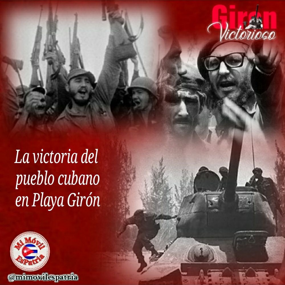 Este #19DeAbril hace 63 años el imperialismo yanqui recibió en las arenas de Playa Girón su primera gran derrota en América Latina #GirónVictorioso, #SanctiSpíritusEnMarcha @DeivyPrezMartn1 @AlexisLorente74