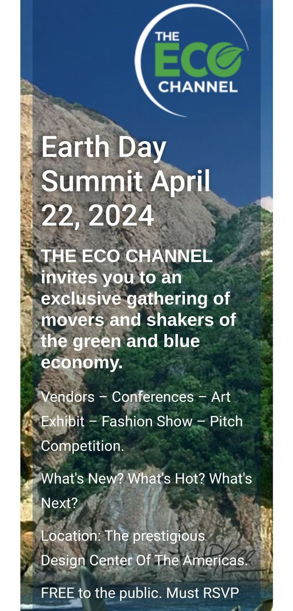 AssistantJoin the ECO Channel for their Earth Day Summit buff.ly/42I7b4Q