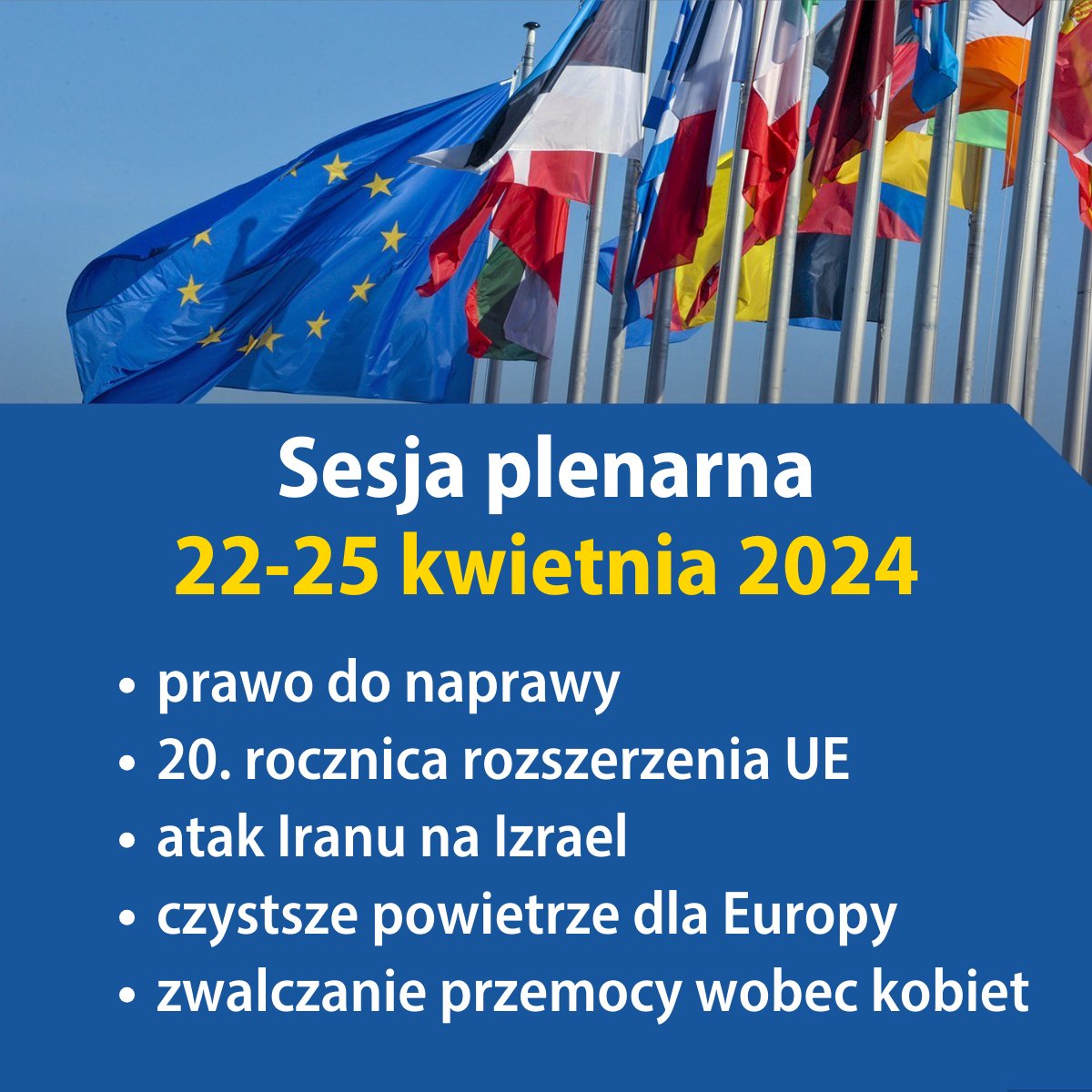 📅 🇪🇺 Już jutro rozpocznie się ostatnia w tej kadencji sesja plenarna Parlamentu Europejskiego w Strasburgu. Dowiedz się, czym zajmą się posłowie: 👉 [EN] europa.eu/!fpk6gc