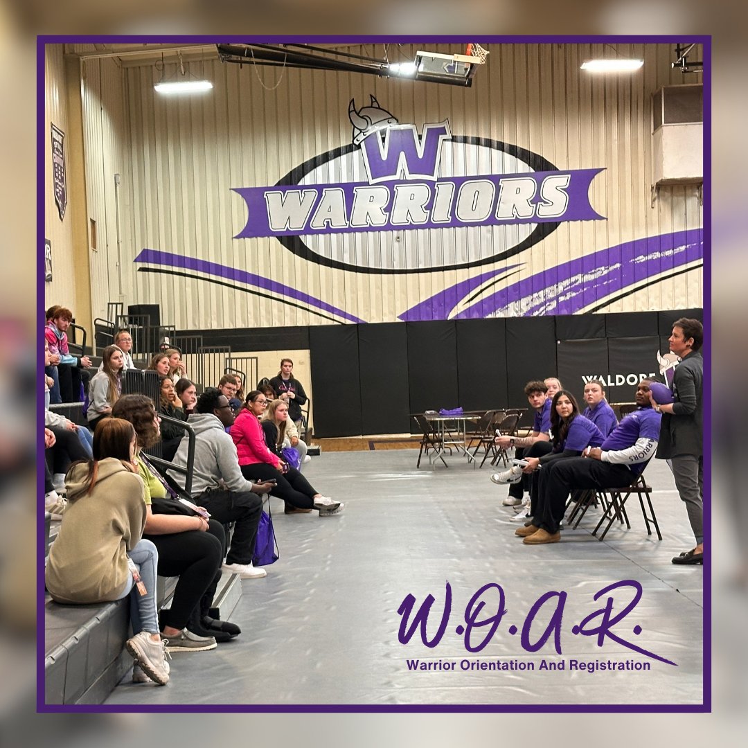 Welcome to W.O.A.R., Warriors! Join us for a smooth start to your Waldorf journey. Register for classes, meet your success coach, sort housing and meals, and enjoy campus dining. Let's make your move-in stress-free! #WaldorfWarriors