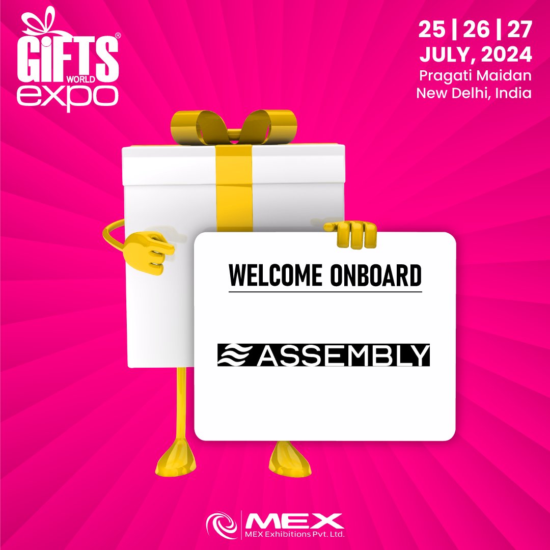 Gifts World Expo, Delhi 2024, is glad to announce the participation of our esteemed exhibitors to build a rising community in the gifting industry.

𝐀𝐒𝐒𝐄𝐌𝐁𝐋𝐘 Stall No: C29 | Hall: 5

👉Enquire to Exhibit: bit.ly/42TQROE

#giftsworldexpo #gifting #corporategifting