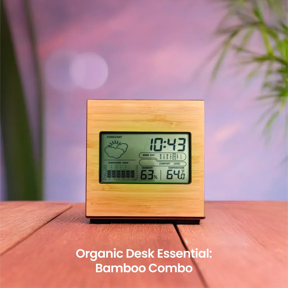 krossovergifts's tweet photo. "Keep track of time and weather effortlessly with our Bamboo Calendar/Clock combo! 📆⏰ Crafted from sustainable bamboo, it's a stylish addition to any desk or wall. https://t.co/Sg0vMN5Esv