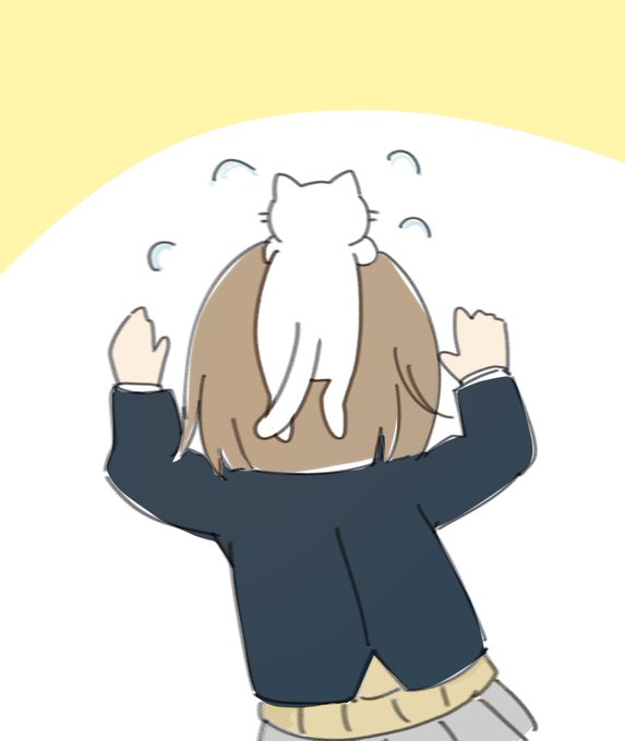 「スカート 白い猫」のTwitter画像/イラスト(新着)