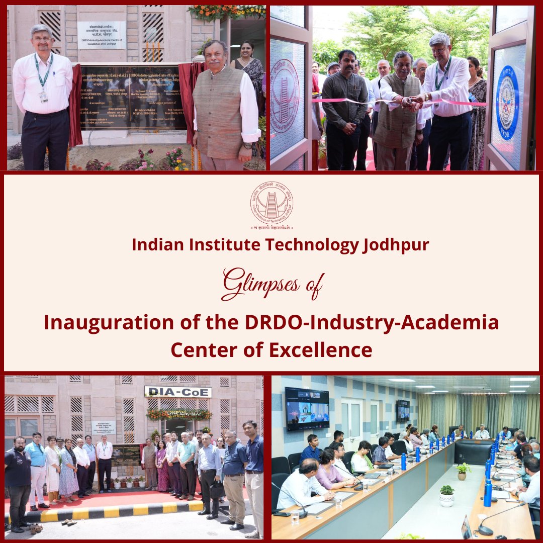 🚀 Breaking Ground in Defense Innovation! 

🛡️ IIT Jodhpur and DRDO proudly announce the inauguration of the DIA-CoE, a pioneering center poised to revolutionize interdisciplinary research in defense technology. 

#IITJodhpur #DRDO #DefenseInnovation