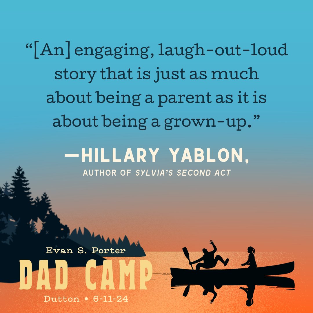 Connecting with other debut authors is the best part of being a debut author. Thank you to Hillary Yablon ("Sylvia's Second Act") for reading and blurbing Dad Camp 😃
