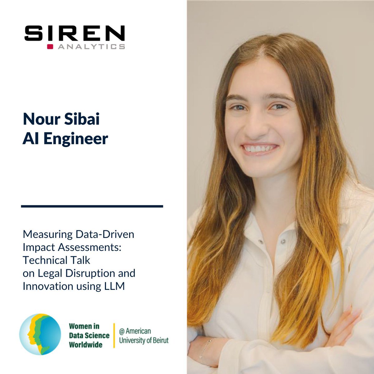 Join us next Monday at the Women in Data Science conference, where Nour Sibai will present our latest work using AI in the legal sector.

#WiDSAtAUB #WiDS2024