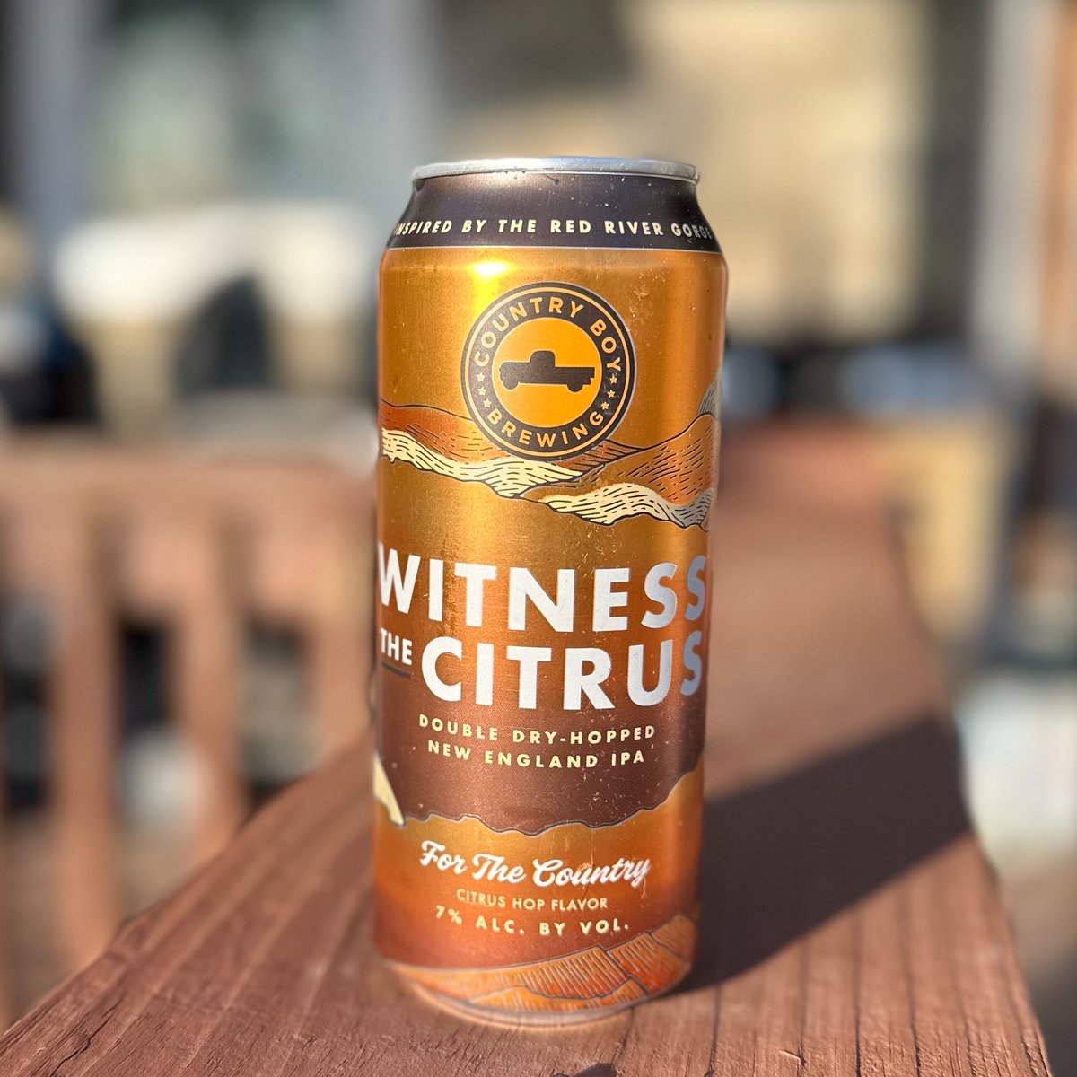 Inspired by the Red River Gorge, Witness the Citrus is double dry hopped with Citra, Mosaic, and Centennial for citrus forward profile that keeps you coming back for that next sip. Grab your four pack today!
